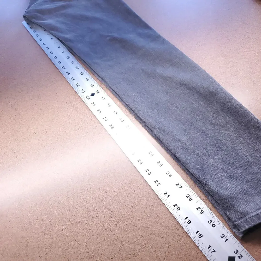 Zara Man Slim Straight Jeans Men 30 Gray Stretch Minimalist Streetwear Modern